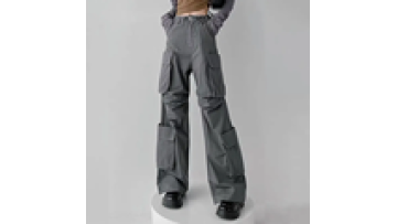 High Quality Custom Print Nylon Zipper Track Ladies Cargo Pants for Women1