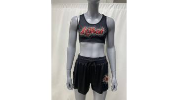 cheer crop top and butterfly short