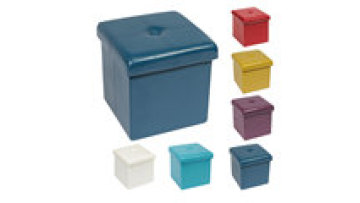 DARK BLUE Folding Storage Ottoman with Shoe Storage for Bailey Living Room1