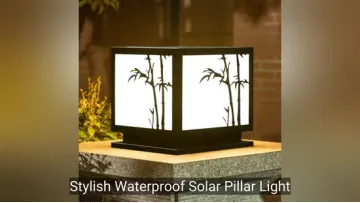 Elegant Solar-Powered Waterproof Pillar Light for Outdoor Spaces1