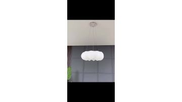 Pumpkin Shade White PE Pendant Lamp