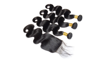 10-30 inch Body Wave Brazilian Human Hair Weave Bundles With Closure1