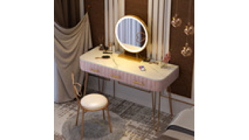 Luxury Dressing Table With Mirror Vanity Makeup 4 Colors Artificial Marble Velvet Drawers For Mirrored Dresser Furniture Bedroom1