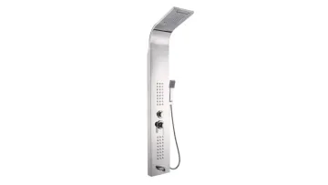8021 Electroplating Wall Mounted Stainless Steel Shower Screen Bathroom Shower Panel1