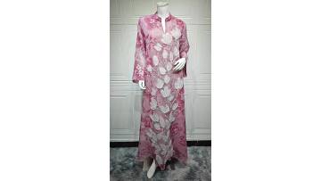 Floral Applique Abaya Jalabiya Dress for Women AB565 (1)