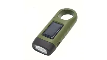 Solar Powered Emergency Flashlight with Hand Crank Charging Lamp1