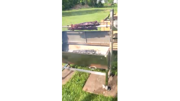 Stainless steel charcoal smoker grill outdoor