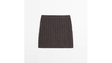 Women's minimalist and versatile style ultra short skirt knitted half skirt
