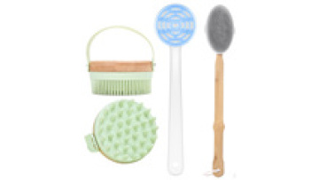 New Ideas Loofah Body Brushes Bath Sponge Dry Exfoliating Silicone Back Scrubber Cleaning Shower Body Bath Brushes Sponges1