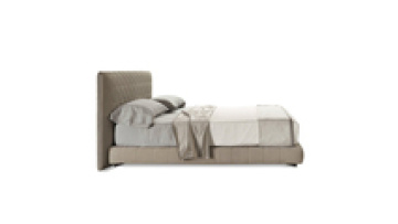 New Italian light luxury design style soft bed leather high-grade cloth solid wood double bed1
