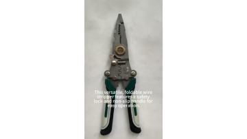 Three-color folding wire stripper