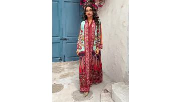 Colorful Rhinestone Chiffon Maxi Dress (1)