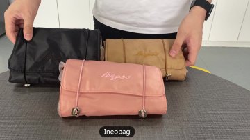 4 in 1 detachable small pouch sets makeup brushes cosmetics waterproof nylon folding cosmetic bag with hanging string1