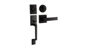 Matte Black Heavy Duty Zinc Alloy Front Door Lock Handleset with Deadbolt1