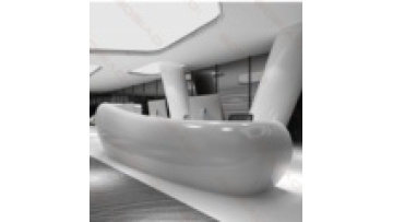 2020 the Good Quality Hotel Salon Hospital Glossy Baking Paint Beautiful Front Desk with LED Light Reception Desk1