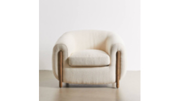 Factory direct sale  modern minimalist fabric simple velvet  comfort wooden reclining  leisure lounge living room  chair1