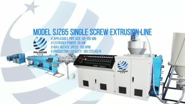 SJ65 single screw pipe extrusion line