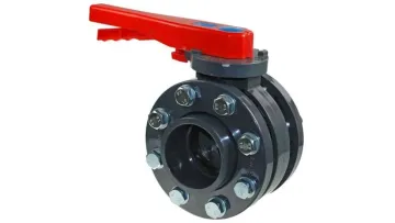 High Quality Plastic Butterfly Valve Lever PVC Wafer Type Worm Gear Flanged Butterfly Valve UPVC Manual Handle Butterfly Valve Level DIN ANSI JIS Standard1