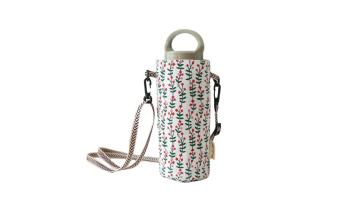 Factory Direct Sales  Cotton And Linen Canvas Water Cup Bag Simple Portable Lanyard Diagonal Cup Set Water Bottle Covers1