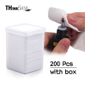 THINKSHOW 200Pcs/Box Paper Cotton Wipes Eyelash Glue Remover Wipe the Mouth of the Glue Bottle Prevent Clogging Glue Makeup Tool