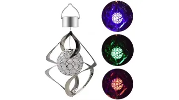 Colorful Solar-Powered LED Wind Spinners for Garden Decor1