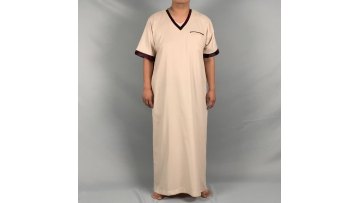 Morocco style v-neck men Islamic clothing thobe1