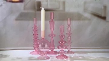 Nordic tall crystal colored glass Flower Vases
