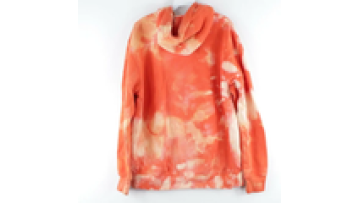 Custom Mens Spell Out Distressed Acid Wash  Orange Acid Wash Hoodie Sweatshirt1