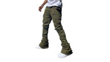 Ripped Slim Fit Fitted Stacked Skinny Stretch Trousers Flare Denim Jeans Men1