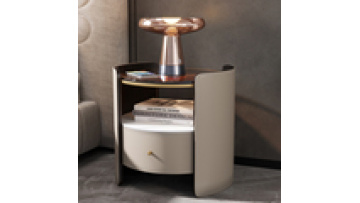 1 Drawers Nightstands & Bedside Tables Solid Wood Drawer PU leather Nightstands1