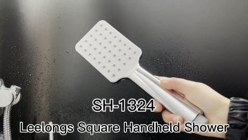 LEELONGS Factory Bathroom Square Chromed Plastic Handheld Shower Head1