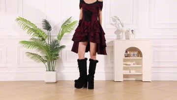 Punk Goth Platform Chunky Heel Knee High Boots Faux Fur Side Zipper Winter Snow