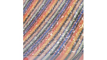 new design stripe print pleated fabric embroidery pleat sequin printed fabric1