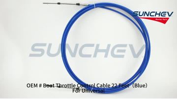 Boat Throttle Control Cable 22 Feet（Blue）