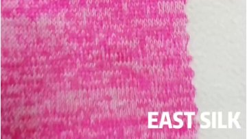 Customized design loose knitted pink cationic polyester jersey fabric for clothing1