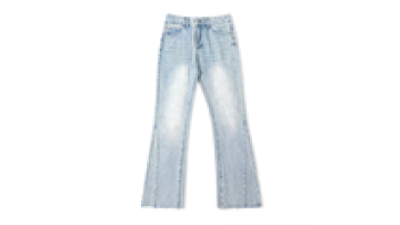Woman Blue High Waist Straight Skinny Flare Bell Bottom Jeans Trouser for Women1