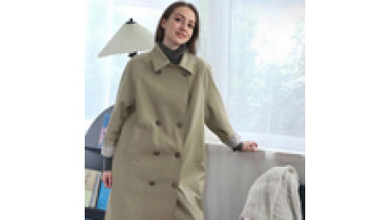 New Design Custom Solid Color Long Coat Retro Style Casual Daily Wear Perfect Match Clothing Trench Coat1