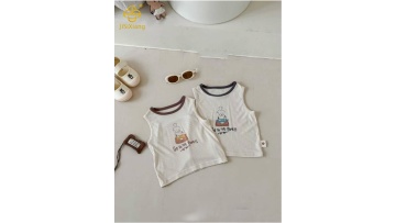 Cartoon alphanumeric printed vest