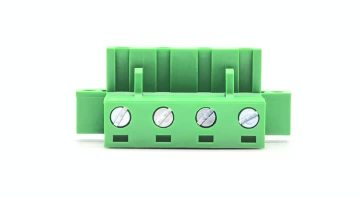 7.62mm Pitch Pluggable Terminal Blocks Female New Model Green with Lug (Copper Block) 1*4P
