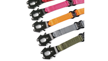 New Arrival Black Neoprene Double Layers Black Nylon Color Nylon Webbing Frog Buckle Convenient Tactical Dog Leash - Buy Creative Design Neoprene And Nylon Material Comfortable Webbing Dog Leash,Fashion Eight Shape Buckle Ad