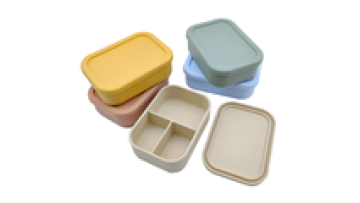 3-hole microwavable sealed anti-odor food grade round silicone lunch box wholesale1