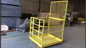 Powder Coating Folding Safety Platform Forklift Cage1