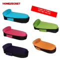 Larger Flat Inflatable Lounger Air Sofa Pocket Pillow Design Outdoor Garden Furniture Portable Beach Pool Couch Fast Folding