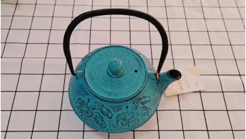 300ml Black Chinese Enamel Cast Iron Teapot1