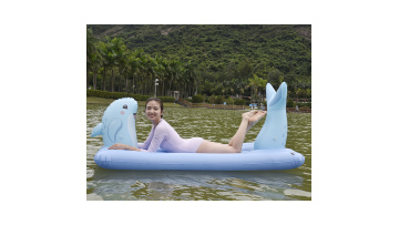 Inflatable floating bed