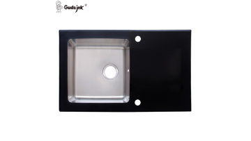 Single bowl with Glass Drainboard