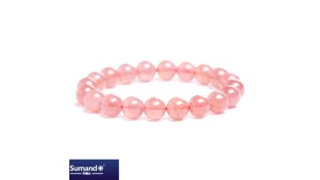 Natural Rose Quartz Crystal Energy Stone Beads Stretch Bracelet Rose Quartz With Hematite Yellow Jade Side By Side Bracelet1