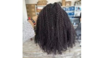 Natural 4C Virgin Afro Kinky Curly Human Hair Ponytail Extensions1