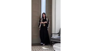 Ice Silk Lace Open Abaya (1)