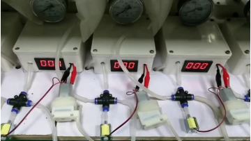 DQB100 mini air pump aging test video